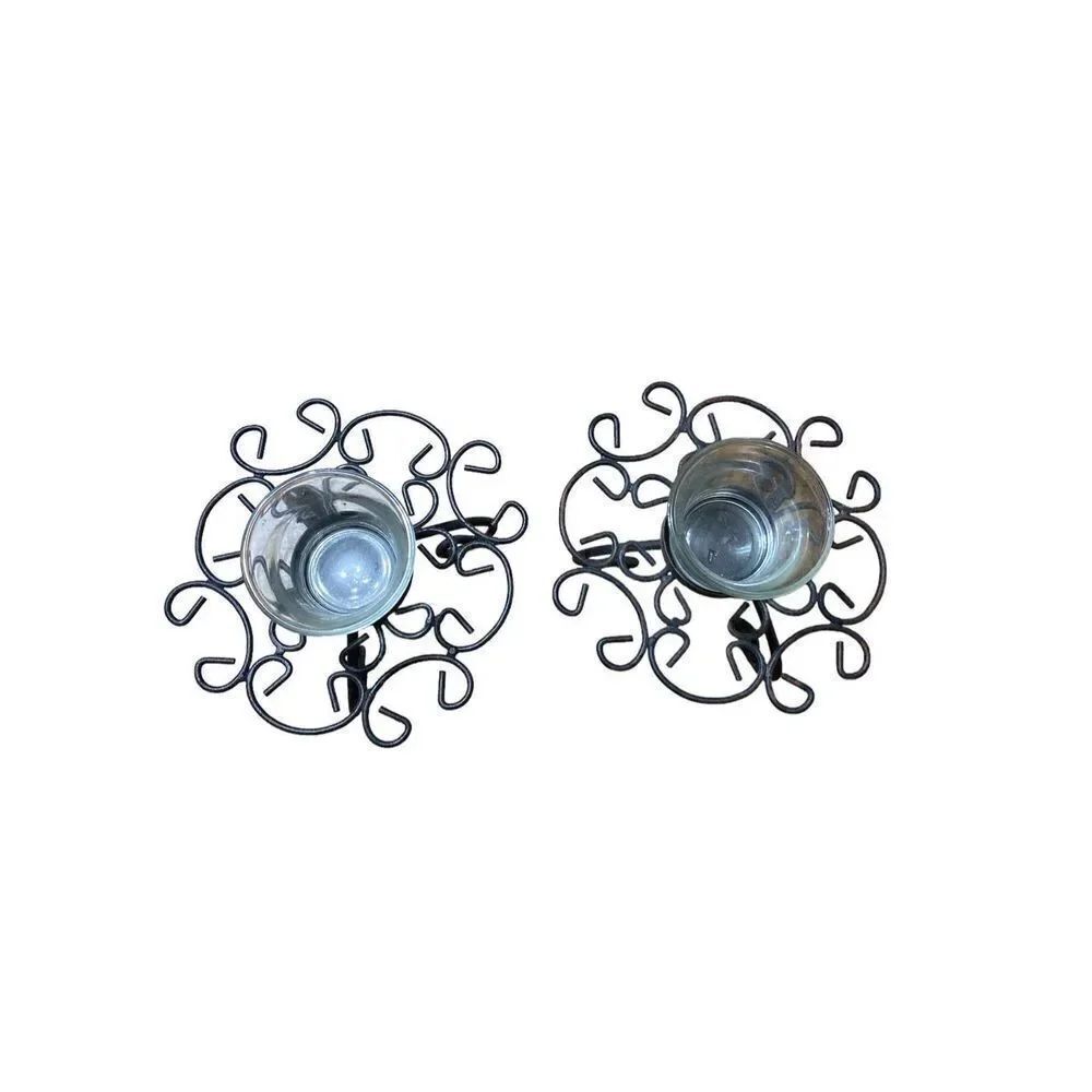 Tea light candle holders with a 32 pack of scented tea light candles